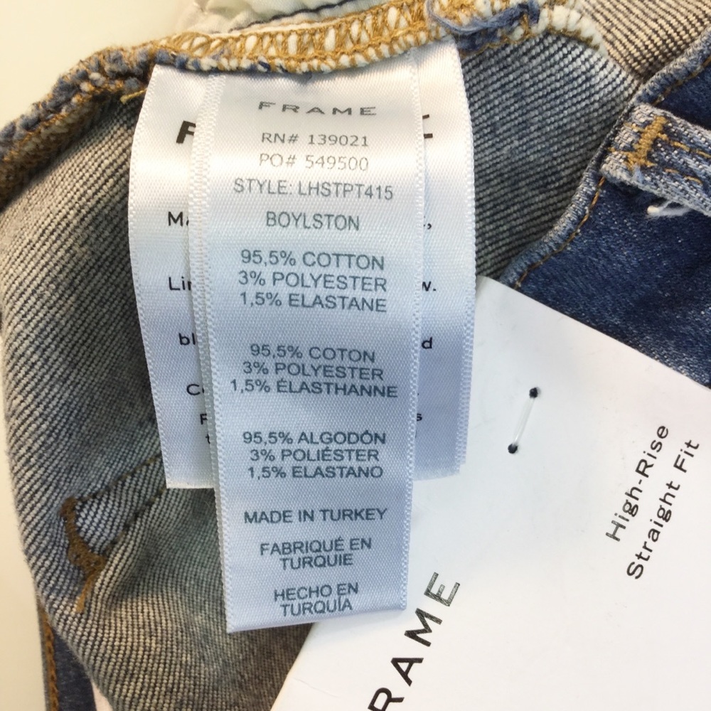 NWT FRAME Le High Pintucked Straight Jeans - Picture 6 of 6